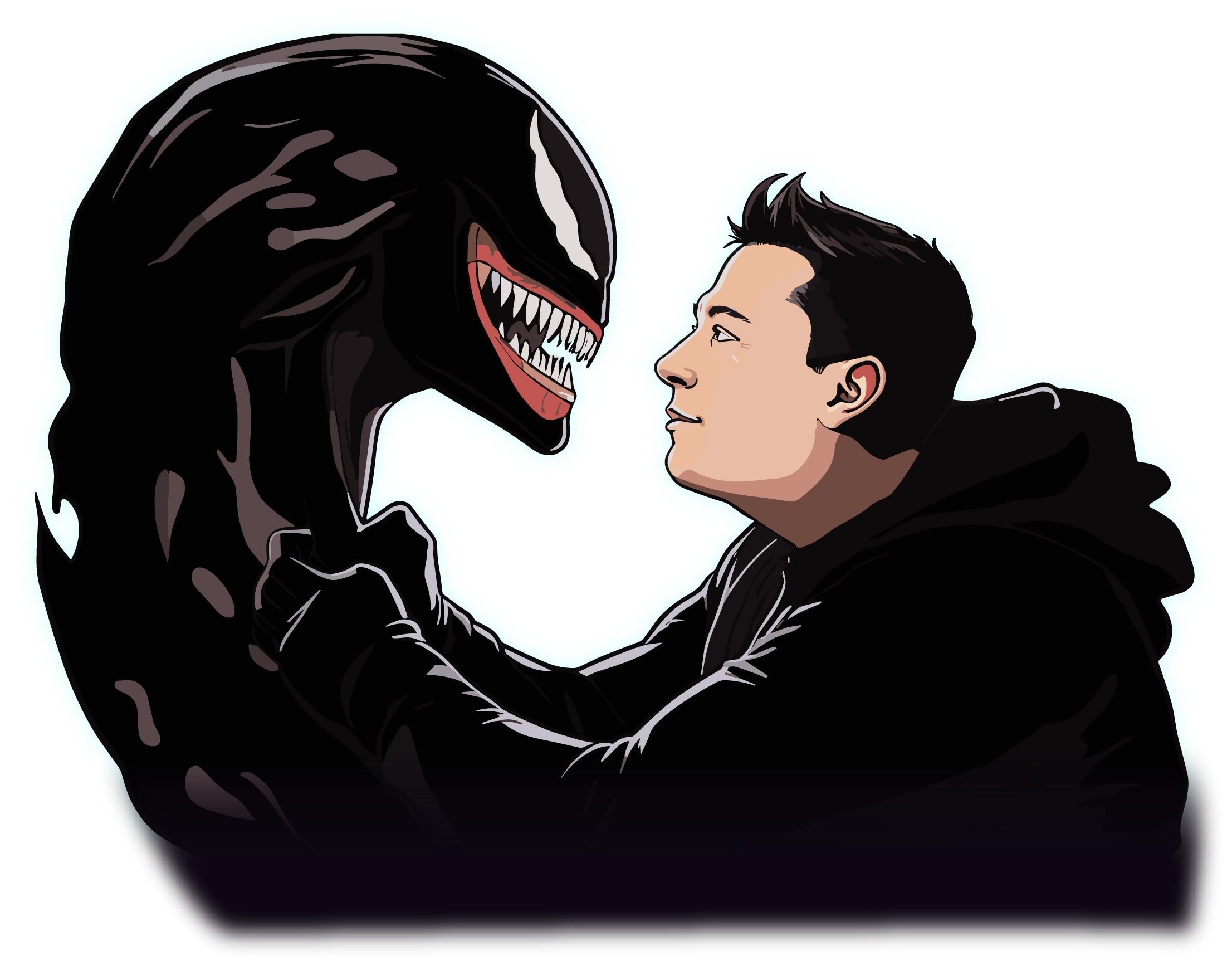 elon looks on venom